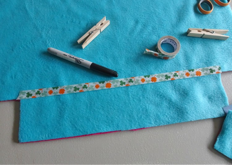 Washi tape fleece blankets project easy DIY