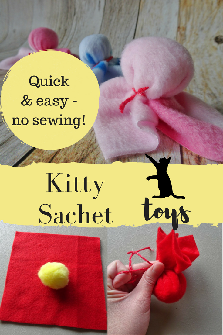 Quick and easy DIY fleece cat toys - fun to make for any age!